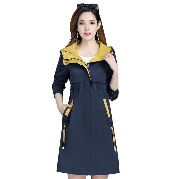 women's trench coats 2021 spring autumn women coat fashion hooded windbreaker female casual long office lady business outerwear p676, Tan;black
women's trench coats 2021 spring autumn women coat fashion hooded windbreaker female casual long office lady business outerwear p676, Tan;black