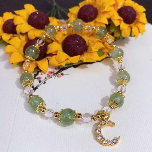 ,bracelet natural green strawberry bracelet. bracelet. with white crystal. 14k moon pendant. small running volume, fresh summer wind, Golden;silver
,bracelet natural green strawberry bracelet. bracelet. with white crystal. 14k moon pendant. small running volume, fresh summer wind, Golden;silver