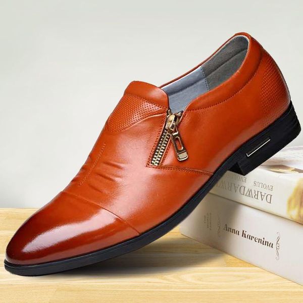 38-48 man official mens oxford shoes for men leather office formal brown dress mocassin homme, Black
38-48 man official mens oxford shoes for men leather office formal brown dress mocassin homme, Black