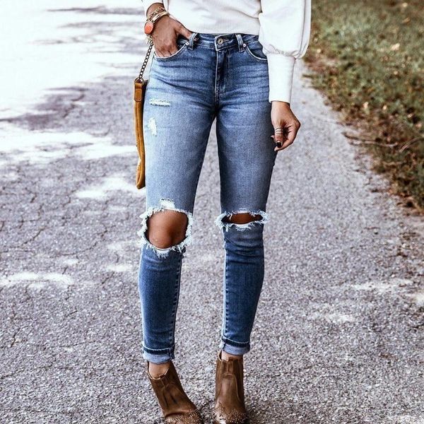 women's jeans wepbel pants women mid waist zippper trousers button light washed fashion holes skinny slim pencil ankle length, Blue
women's jeans wepbel pants women mid waist zippper trousers button light washed fashion holes skinny slim pencil ankle length, Blue