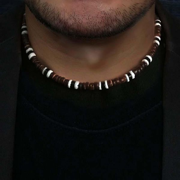 chokers fashion vintage rustic beaded necklace men natural coconut shell surfer for tribal jewelry gift him co-01, Golden;silver
chokers fashion vintage rustic beaded necklace men natural coconut shell surfer for tribal jewelry gift him co-01, Golden;silver
