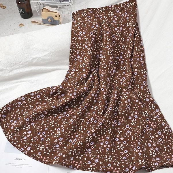 spring summer temperament gentle chiffon skirt high waist thin all-match floral print skirts korean style sweet mid-calf clothes, Black
spring summer temperament gentle chiffon skirt high waist thin all-match floral print skirts korean style sweet mid-calf clothes, Black