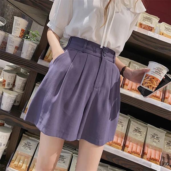 women's shorts korean style folds high waist women purple kawaii girls students sweet pure color simple all-match causal pockets est, White;black
women's shorts korean style folds high waist women purple kawaii girls students sweet pure color simple all-match causal pockets est, White;black