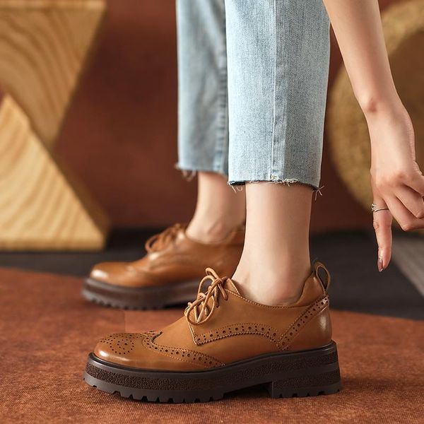 dress shoes platform brogue women pumps genuine cow leather round toe cross-tied thick sole ladies derby high heels handmade, Black
dress shoes platform brogue women pumps genuine cow leather round toe cross-tied thick sole ladies derby high heels handmade, Black