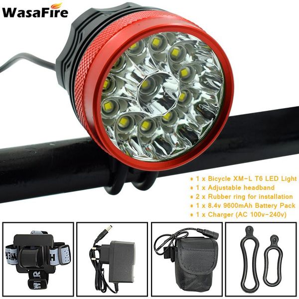 bike lights wasafire 12 led 2 in 1 headlight 20000lumen 12x xm-l t6 bicycle light cycling head lamp + 9600mah 18650 battery pack
bike lights wasafire 12 led 2 in 1 headlight 20000lumen 12x xm-l t6 bicycle light cycling head lamp + 9600mah 18650 battery pack