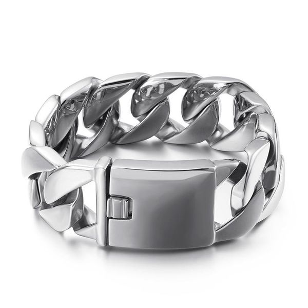 link, chain man jewelry 24mm high polished big chunky curb cuban bracelet men stainless steel 316l gold/silver color trendy bracelets jb3177, Black
link, chain man jewelry 24mm high polished big chunky curb cuban bracelet men stainless steel 316l gold/silver color trendy bracelets jb3177, Black