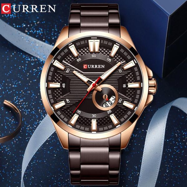 wristwatches curren stainless steel men quartz waterproof creative dial calendar clock luxury mens military watches luminous, Slivery;brown
wristwatches curren stainless steel men quartz waterproof creative dial calendar clock luxury mens military watches luminous, Slivery;brown