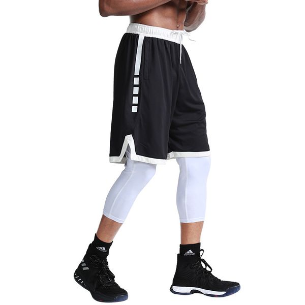 men's sports shorts outdoor leisure running basketball training loose quick-drying breathable five-point pants, White;black
men's sports shorts outdoor leisure running basketball training loose quick-drying breathable five-point pants, White;black