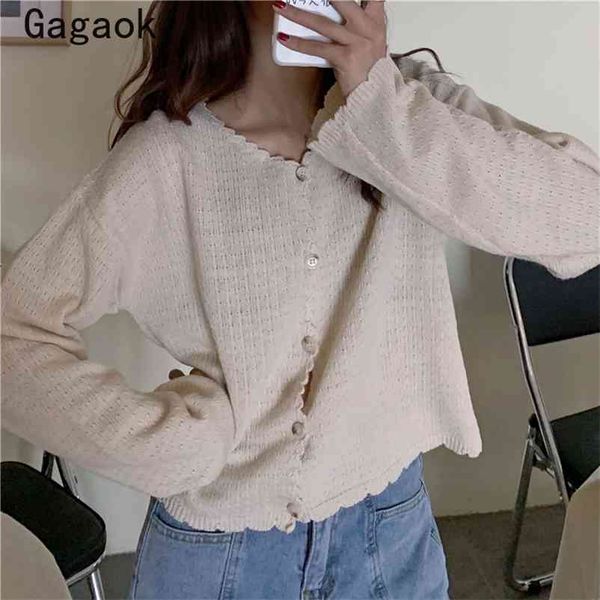 women vintage knitted sweater spring autumn solid full single breasted thin loose casual fashion wild cardigan 210531, White
women vintage knitted sweater spring autumn solid full single breasted thin loose casual fashion wild cardigan 210531, White