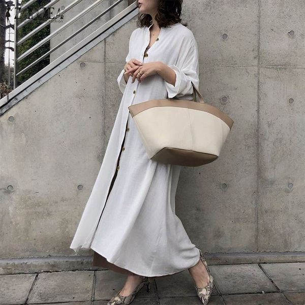 casual dresses baggy sundress women solid vestidos 2021 zanzea spring o neck shirt dress long sleeve button down plus size female, Black;gray
casual dresses baggy sundress women solid vestidos 2021 zanzea spring o neck shirt dress long sleeve button down plus size female, Black;gray