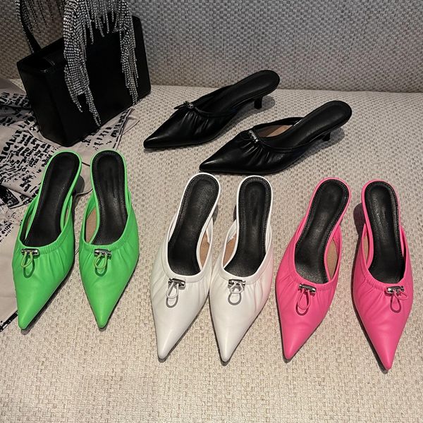 2021 Women Slippers Fashion Thin Low Heels Slides Shoes Woman Pleated Slip On Mules Ladies Pointed Toe Heel Slippers Shoes, Light green
2021 Women Slippers Fashion Thin Low Heels Slides Shoes Woman Pleated Slip On Mules Ladies Pointed Toe Heel Slippers Shoes, Light green