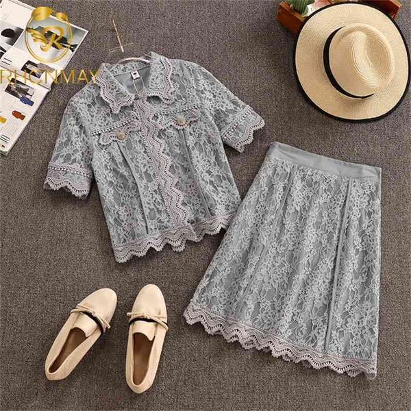 summer office lady lace two piece set women floral crochet blouse + high waist mini skirts sweet shirts suit elegant 210520, White
summer office lady lace two piece set women floral crochet blouse + high waist mini skirts sweet shirts suit elegant 210520, White