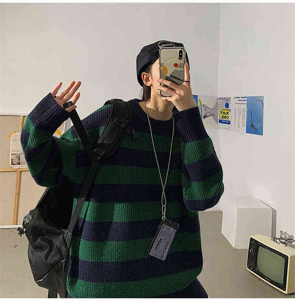 oversized pullovers sweater jumper mujer woman autumn winter o-neck korean casual loose stripe thick knitted sweater 211217, White;black
oversized pullovers sweater jumper mujer woman autumn winter o-neck korean casual loose stripe thick knitted sweater 211217, White;black