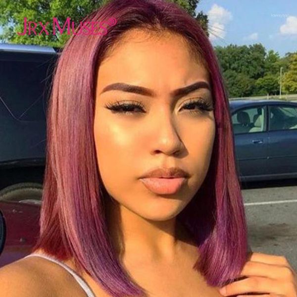 straight 99j short bob t lace part wigs burgundy 13x6x1 human hair brazilian pre plucked 180% density for women1, Black;brown
straight 99j short bob t lace part wigs burgundy 13x6x1 human hair brazilian pre plucked 180% density for women1, Black;brown
