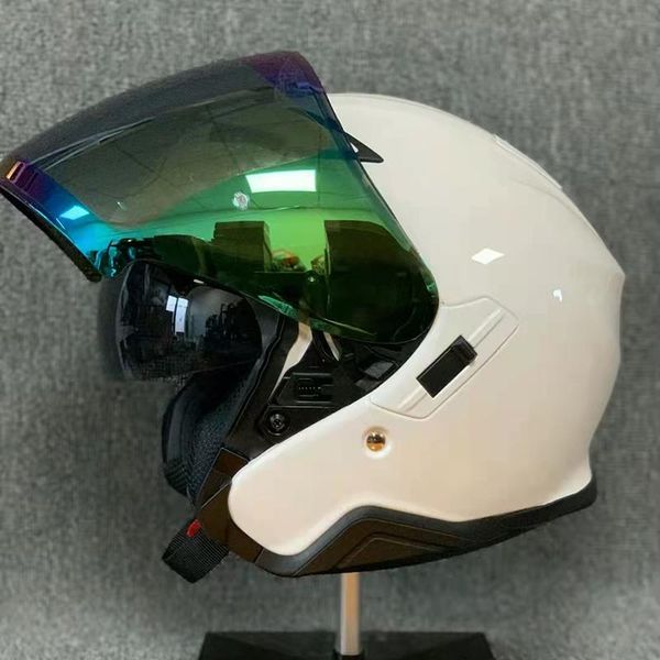motorcycle helmets arrival women and men half helmet dual lens white light summer season safety hat capacete casque
motorcycle helmets arrival women and men half helmet dual lens white light summer season safety hat capacete casque