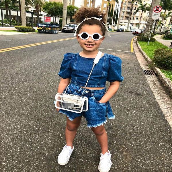 kids clothing sets girls outfits baby clothes denim child suit children summer short sleeve pants shorts fashion 2pcs b6746, White
kids clothing sets girls outfits baby clothes denim child suit children summer short sleeve pants shorts fashion 2pcs b6746, White
