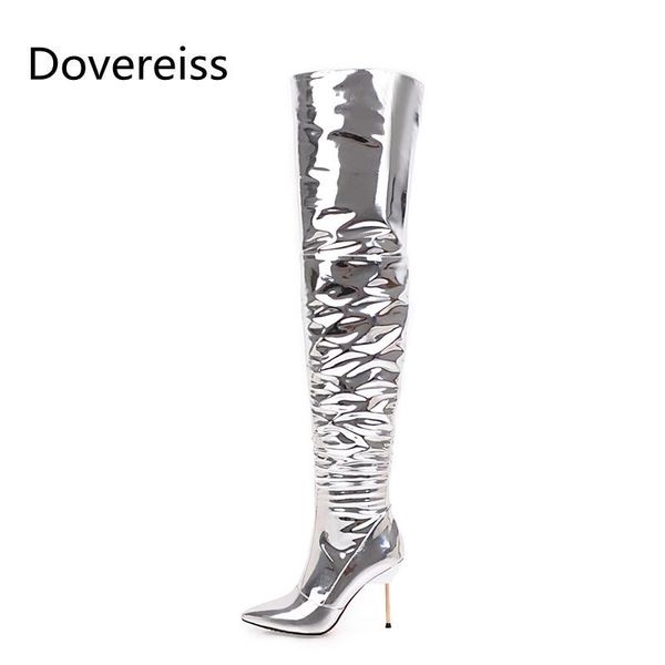 boots dovereiss fashion women's shoes winter zipper elegant concise silver mature stilettos heels over the knee 43, Black
boots dovereiss fashion women's shoes winter zipper elegant concise silver mature stilettos heels over the knee 43, Black