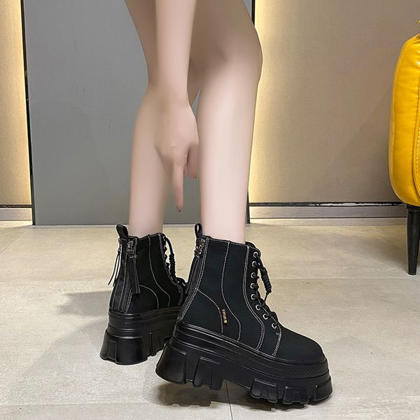 new arrivals female platform chunky zipper motorcycle combat women boots round toe fashion leisure casual shoes, Black
new arrivals female platform chunky zipper motorcycle combat women boots round toe fashion leisure casual shoes, Black