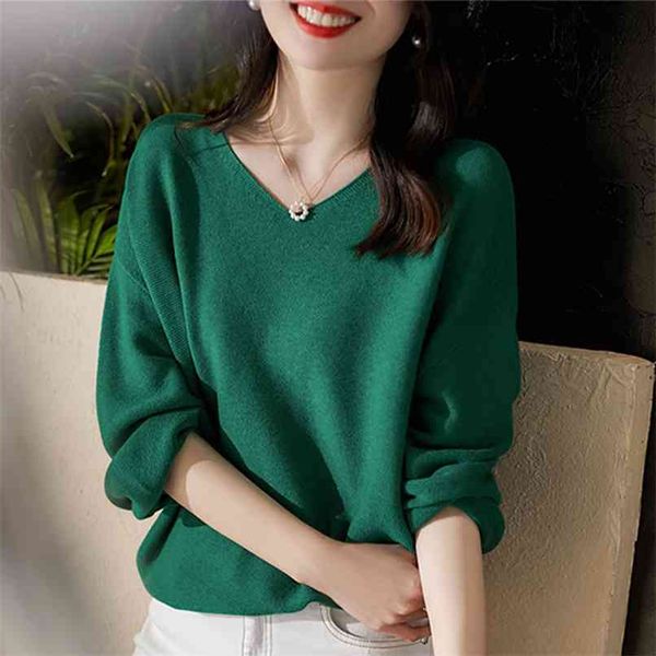 v-neck knitted woolen sweater with women's nine-point sleeve short knit bottoming shirt fall fashion 210520, White;black
v-neck knitted woolen sweater with women's nine-point sleeve short knit bottoming shirt fall fashion 210520, White;black