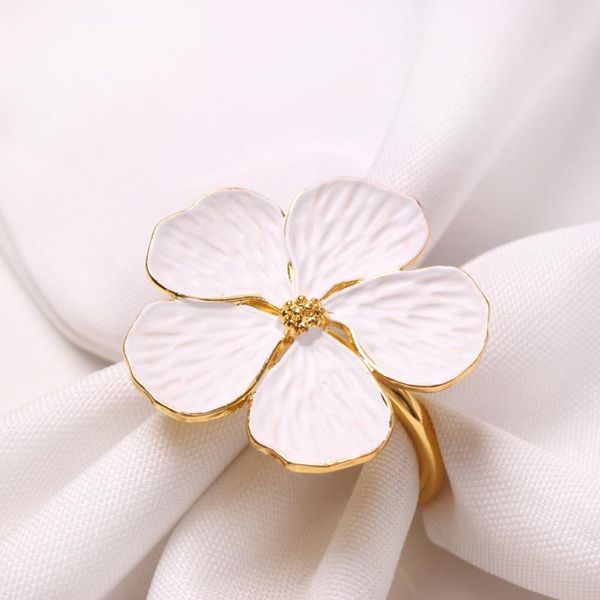 napkin rings 12pcs/metal white oil flower lucky five petal ring deskdecoration used for wedding el family party decorati
napkin rings 12pcs/metal white oil flower lucky five petal ring deskdecoration used for wedding el family party decorati