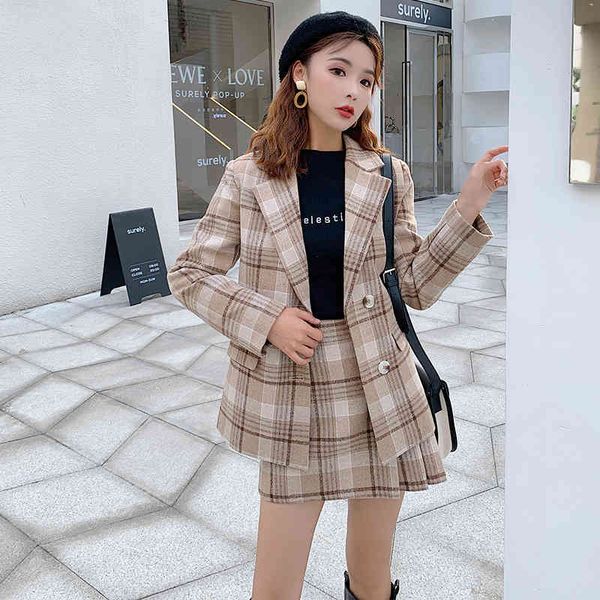 elegant woman's ensemble, two-piece clothing, single-piece plaid blazer + jacket with short waist skirt suits 2 piece set ruey, Black
elegant woman's ensemble, two-piece clothing, single-piece plaid blazer + jacket with short waist skirt suits 2 piece set ruey, Black