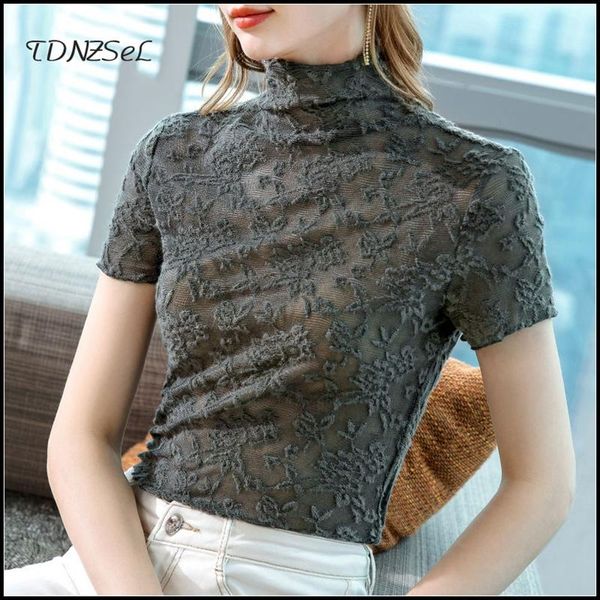 women's t-shirt elegant lace high neck pullover summer casual short sleeves t-shirts office lady fashion all-match bottoming shirt spri, White
women's t-shirt elegant lace high neck pullover summer casual short sleeves t-shirts office lady fashion all-match bottoming shirt spri, White