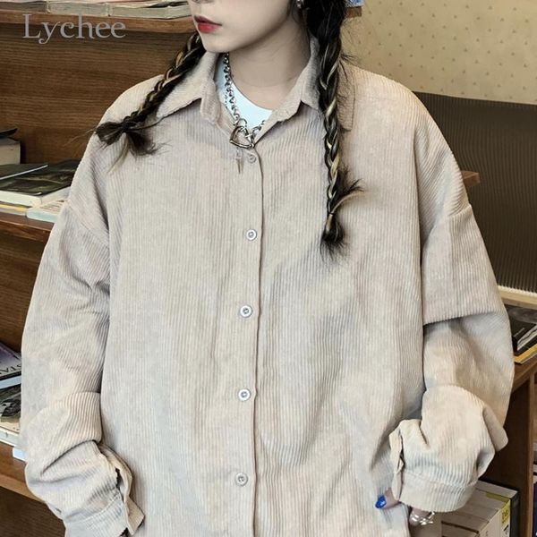 lychee harajuku solid color women corduroy shirt blouse long sleeve casual loose female spring autumn lady shirts women's blouses &, White
lychee harajuku solid color women corduroy shirt blouse long sleeve casual loose female spring autumn lady shirts women's blouses &, White