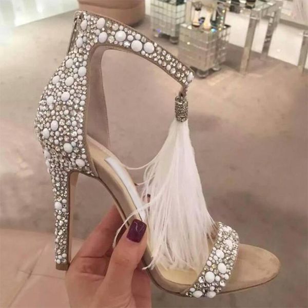 feather fringe zipper women's summer shoes glitter crystal thin high heel sandals women suede comfort europe style pumps, Black
feather fringe zipper women's summer shoes glitter crystal thin high heel sandals women suede comfort europe style pumps, Black