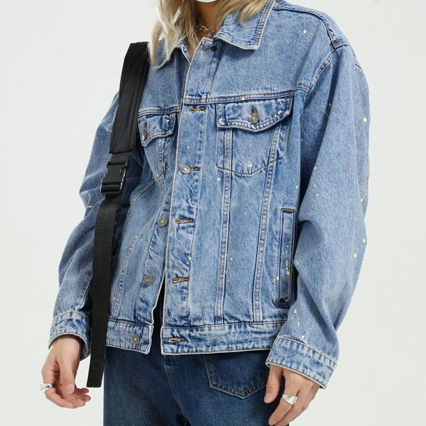 | 2021 spring korean loose simple paint solid color trend denim jacket men men's jackets, Black;brown
| 2021 spring korean loose simple paint solid color trend denim jacket men men's jackets, Black;brown