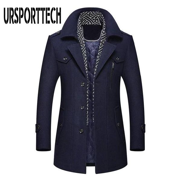 men's wool & blends winter coat 2021 fashion middle long scarf collar cotton-padded thick warm woolen male trench overcoat, Black
men's wool & blends winter coat 2021 fashion middle long scarf collar cotton-padded thick warm woolen male trench overcoat, Black