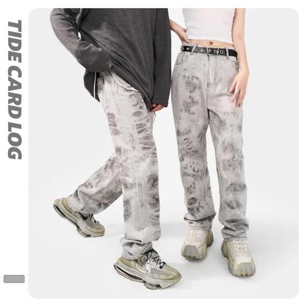 autumn and winter tide brand new washed tie dyed trousers women's high street dark wind waist personalized straight jeans men's, Blue
autumn and winter tide brand new washed tie dyed trousers women's high street dark wind waist personalized straight jeans men's, Blue