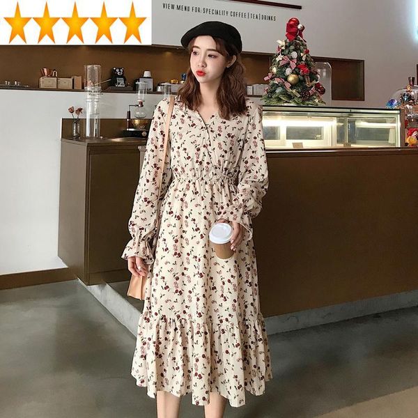 summer korean women spring floral long sleeve plus size dress boho beach dresses chiffon vestidos mujer kj2021 casual, Black;gray
summer korean women spring floral long sleeve plus size dress boho beach dresses chiffon vestidos mujer kj2021 casual, Black;gray