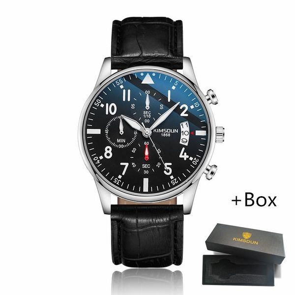 wristwatches kimsdun brand men's quartz chronograph watch waterproof business luxury leather quality male clock relogio, Slivery;brown
wristwatches kimsdun brand men's quartz chronograph watch waterproof business luxury leather quality male clock relogio, Slivery;brown