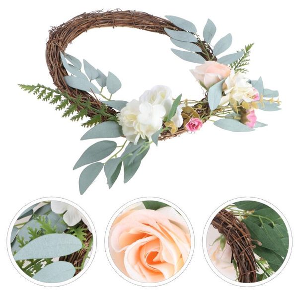 decorative flowers & wreaths 1pc wreath household wall garland ornament wedding (green) 
decorative flowers & wreaths 1pc wreath household wall garland ornament wedding (green)