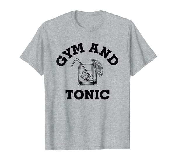 gym and tonic shirt, fitness lovers tshirt, White;black