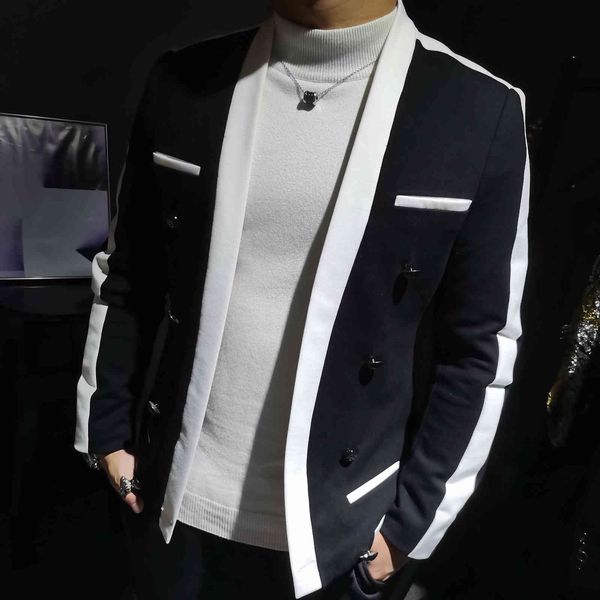 men's suits & blazers korean stripe jacket, slotted evening , men's pioneer, autumn novelty, leisure fashion, jacket, White;black
men's suits & blazers korean stripe jacket, slotted evening , men's pioneer, autumn novelty, leisure fashion, jacket, White;black