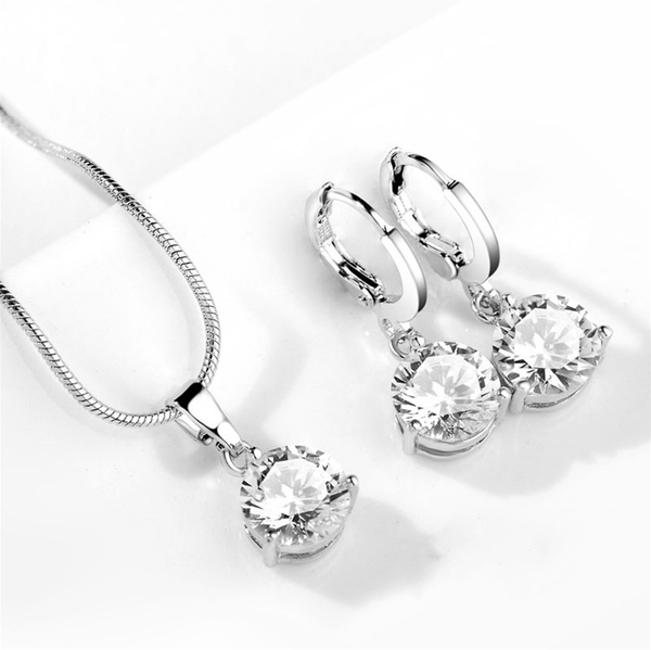 earrings & necklace ylwhjj brand jewelry sets for women round cubic zircon hypoallergenic copper necklace/earrings wholesale, Silver
earrings & necklace ylwhjj brand jewelry sets for women round cubic zircon hypoallergenic copper necklace/earrings wholesale, Silver