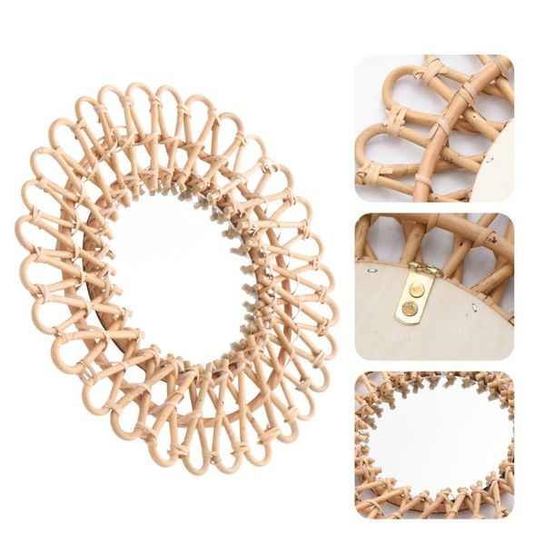 mirrors 1pc willow rattan woven mirror hand homestay wall art mirror(khaki)
mirrors 1pc willow rattan woven mirror hand homestay wall art mirror(khaki)