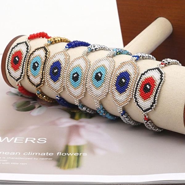 beaded, strands 2021 boho evil eye bracelets for women handmade adjustable crystal beads bracelet miyuki pulsera fashion tassel jewelry gift, Black
beaded, strands 2021 boho evil eye bracelets for women handmade adjustable crystal beads bracelet miyuki pulsera fashion tassel jewelry gift, Black