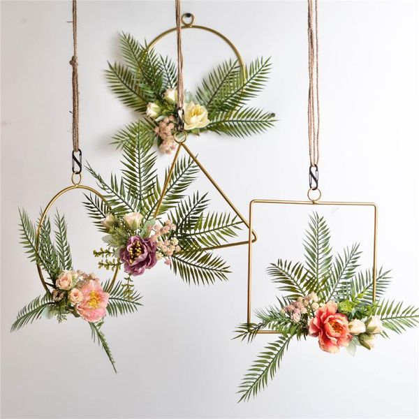 decorative flowers & wreaths cilected wrought iron floral hoop gold geometric wedding ornaments wall hanging decor artificial peony flower w
decorative flowers & wreaths cilected wrought iron floral hoop gold geometric wedding ornaments wall hanging decor artificial peony flower w