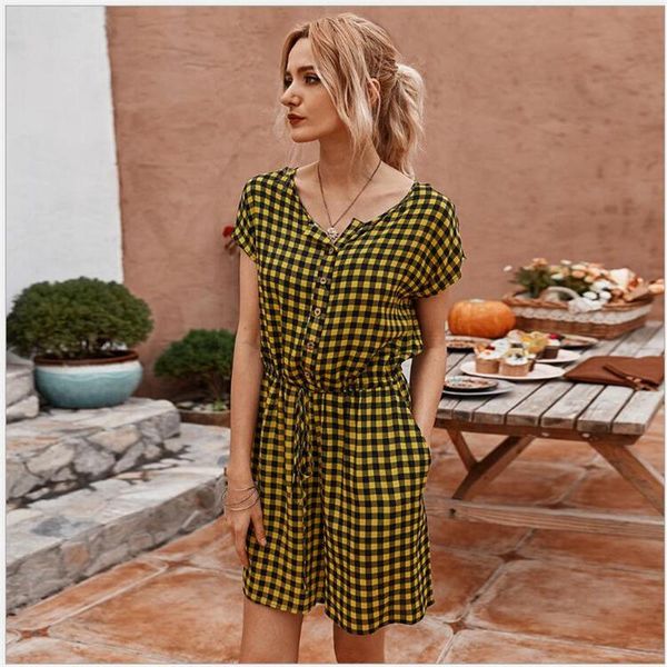 fashion women short sleeve plaid jumpsuits ladies summer casual romper bodysuit holiday playsuit outwear clothes g639 women's & rompers, Black;white
fashion women short sleeve plaid jumpsuits ladies summer casual romper bodysuit holiday playsuit outwear clothes g639 women's & rompers, Black;white