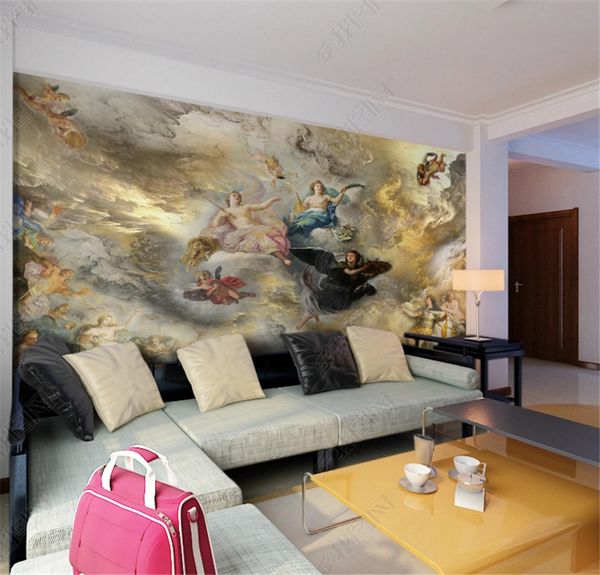 european-style angel oil painting 3d living room bedroom background wall mural ceiling decor wallpaper home
european-style angel oil painting 3d living room bedroom background wall mural ceiling decor wallpaper home