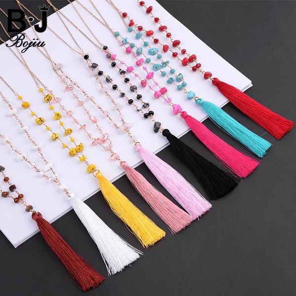 fashion necklaces pendants natural stone colorful fringe tassel cable chain women long pendant necklace nks101, Silver
fashion necklaces pendants natural stone colorful fringe tassel cable chain women long pendant necklace nks101, Silver