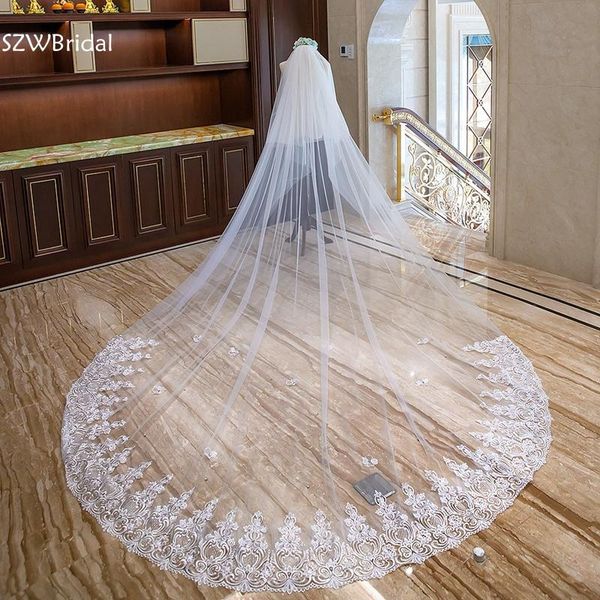 bridal veils arrival two layers white ivory wedding veil long welon katedralny 2021 lace appliques vel de noiva velos, Black
bridal veils arrival two layers white ivory wedding veil long welon katedralny 2021 lace appliques vel de noiva velos, Black
