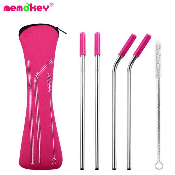 drinking straws 6pcs/set reusable stainless steel straight bent with silicone tips for cold beverage drink bar tool g
drinking straws 6pcs/set reusable stainless steel straight bent with silicone tips for cold beverage drink bar tool g