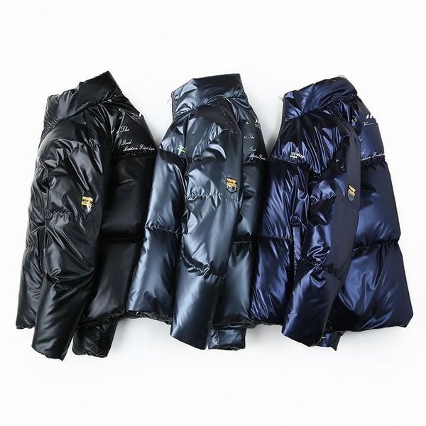 men's down & parkas 2021 stand collar glossy jacket plus size thick white duck winter warm coat 7xl 8xl men clothing, Black 
men's down & parkas 2021 stand collar glossy jacket plus size thick white duck winter warm coat 7xl 8xl men clothing, Black