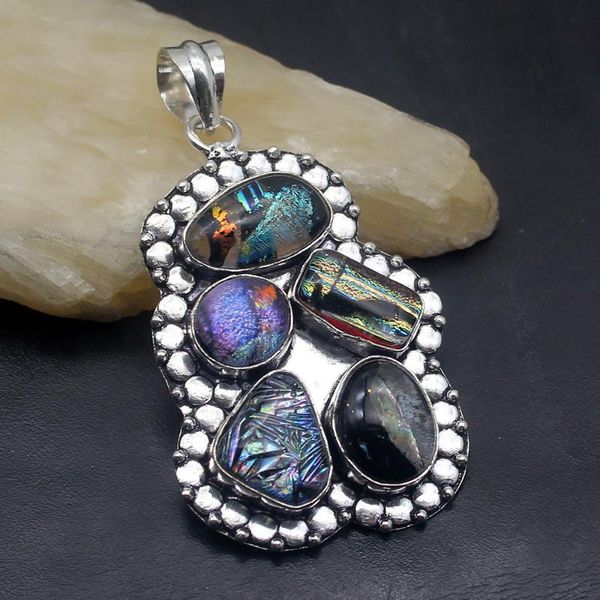 charms hermosa jewelry arrival gems dichroic glass silver color pendant necklace charm women men gifts 65cm dh12, Bronze;silver
charms hermosa jewelry arrival gems dichroic glass silver color pendant necklace charm women men gifts 65cm dh12, Bronze;silver