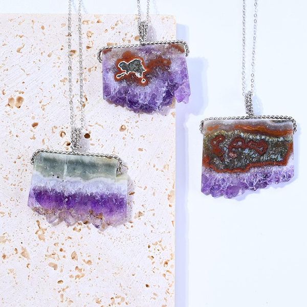 chains natural slivery amethys chain choker stone necklace femme fashion jewelry gift dropship pendant for women making suppies, Silver
chains natural slivery amethys chain choker stone necklace femme fashion jewelry gift dropship pendant for women making suppies, Silver