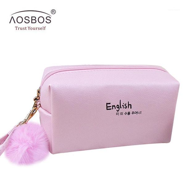 aosbos women letter print travel cosmetic bags ladies make up organizer female elegant pu leather makeup with fluffy ball1
aosbos women letter print travel cosmetic bags ladies make up organizer female elegant pu leather makeup with fluffy ball1
