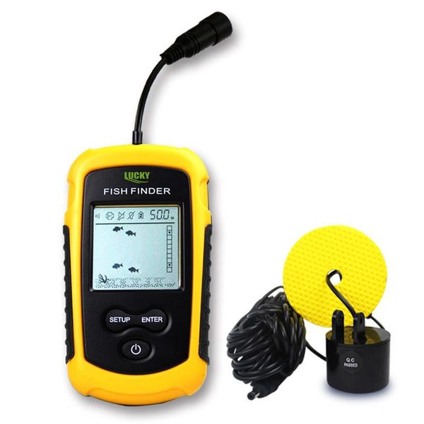 portable fish finder lucky ff1108-1 water depth&temperature fishfinder with wired sonar sensor transducer finders fishing tools
portable fish finder lucky ff1108-1 water depth&temperature fishfinder with wired sonar sensor transducer finders fishing tools